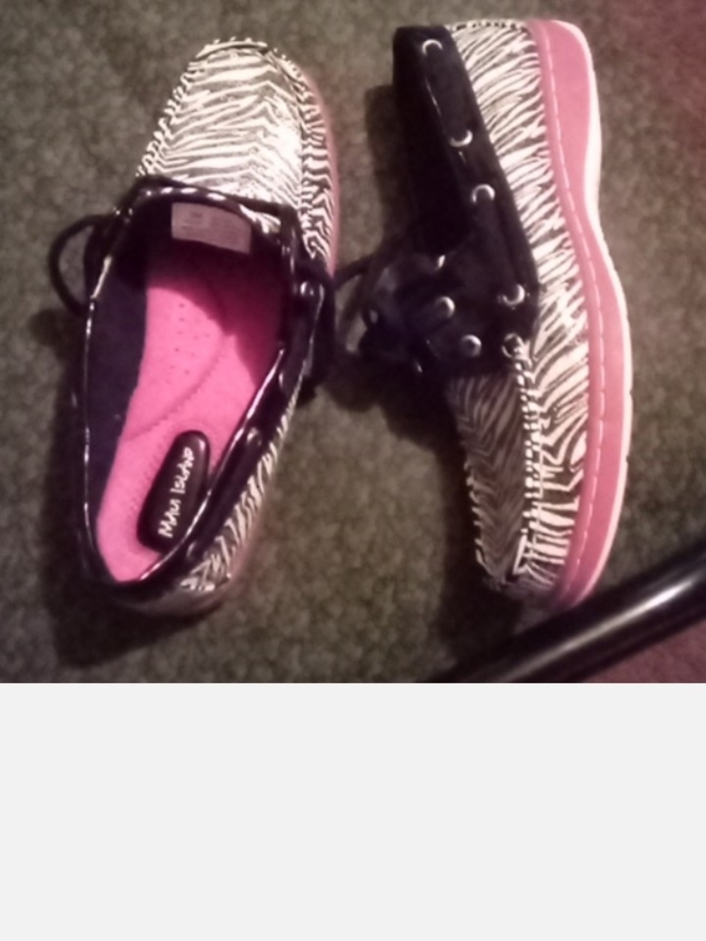 Girls Zebra-Print Sneakers with Pink Accents